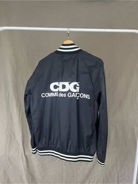 Comme des Garçons Black CDG Logo Varsity Bomber Jacket